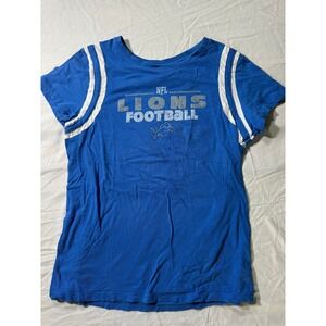 NFL Detroit Lions Womens T-Shirt Football Team Apparel Blue‎ Size L